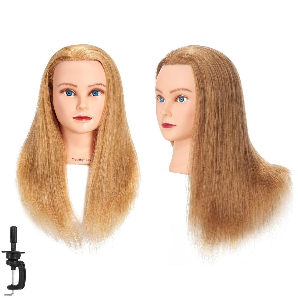 20-22 Inch Blonde Mannequin Head for Hair Styling & Braiding Practice