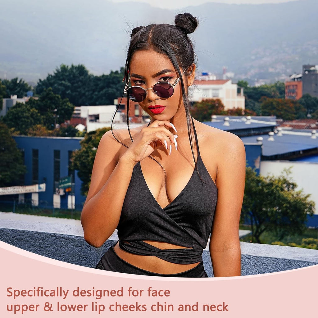 Electric Facial Hair Remover for Women Rose Gold - Pain-Free & Precise