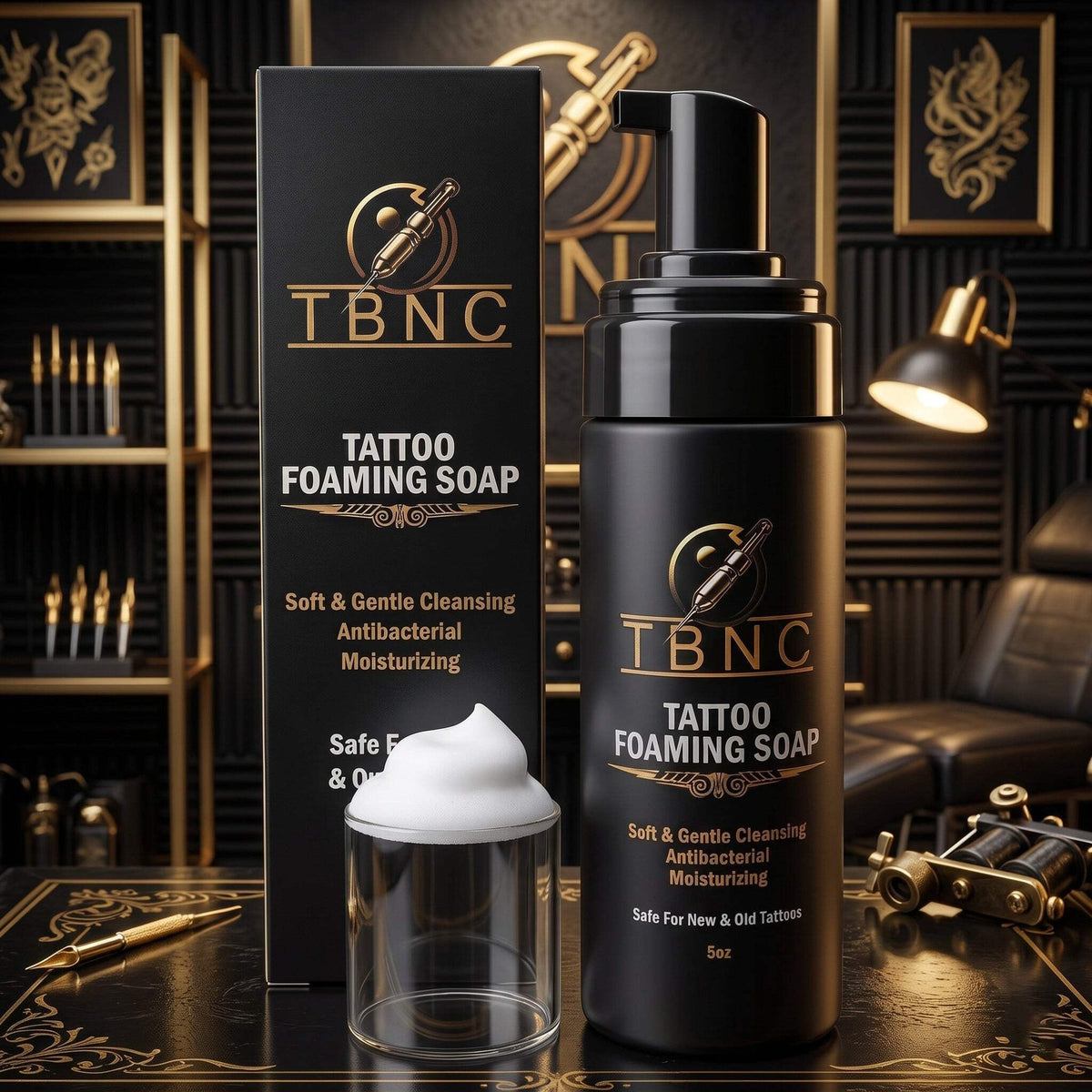 Tattoo Foaming Soap - Gentle, Antibacterial Tattoo Aftercare Cleanser