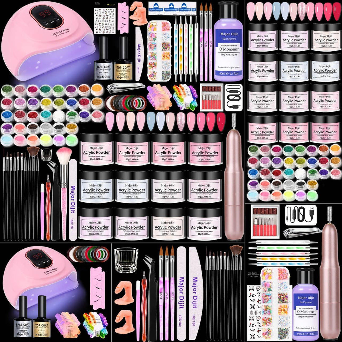 Acrylic Nail Kit for Beginners Professional Manicure Set with 12 Colors & Accessories