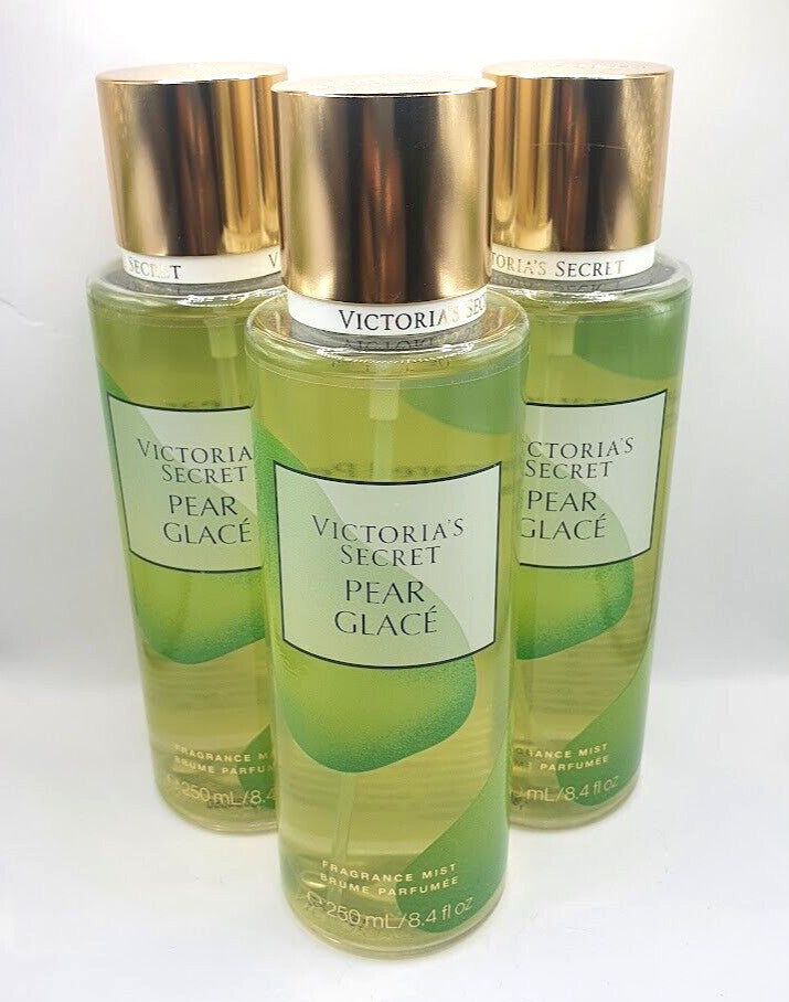 Victoria's Secret Pear Glace Body Mist Set of 3 - Fruity, Limited Edition
