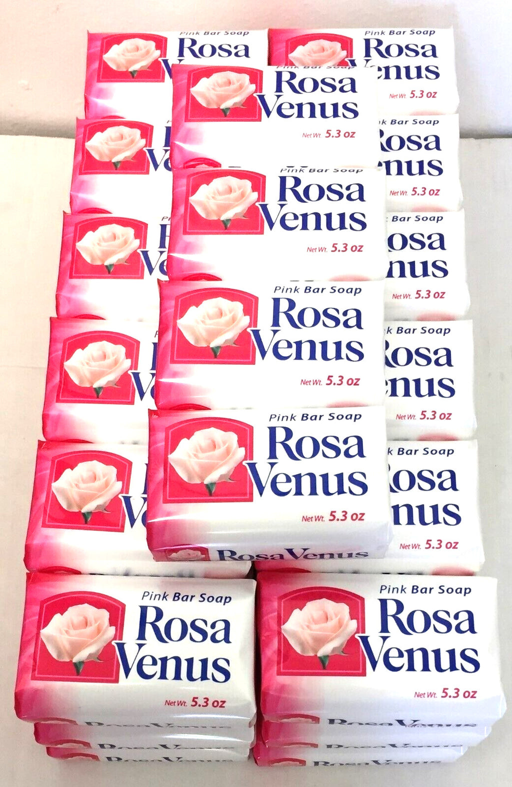 Pink Floral Bar Soap Pack of 40 - 5.3 oz Classic Feminine Scent