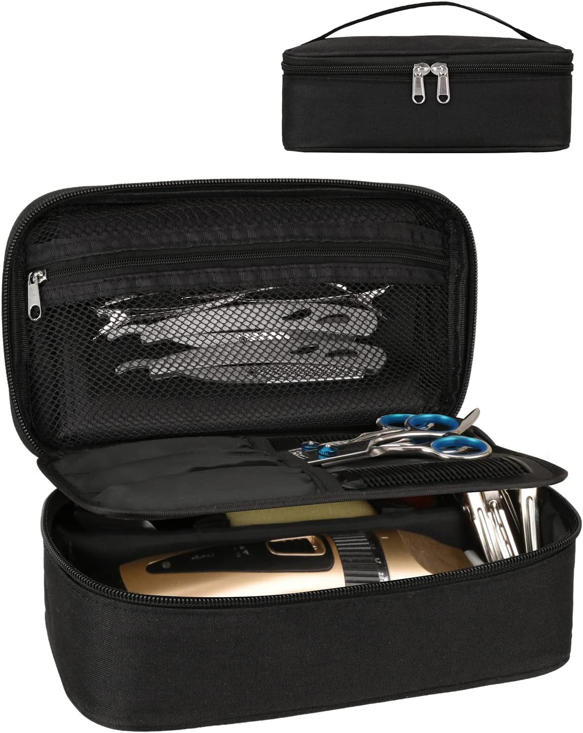 Barber Tool Organizer Bag for Hair Clippers & Scissors - Portable Storage Case