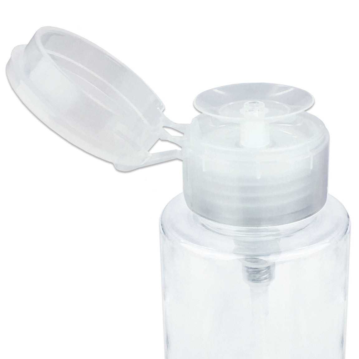 10 Oz Clear Plastic Liquid Pump Dispenser Bottle with Flip Top Cap