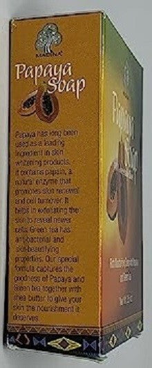 6-Pack Papaya and Green Tea Bar Soap - Nourishing Skin Exfoliation