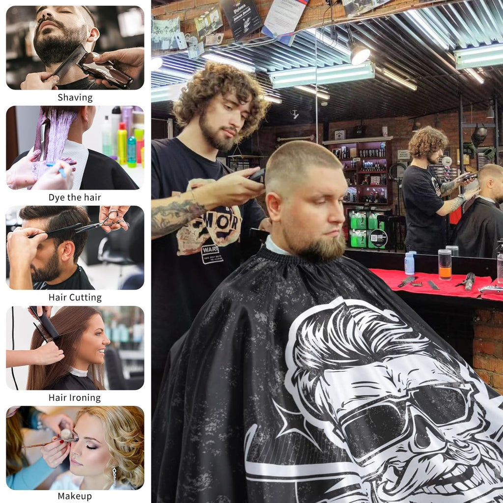 Large Waterproof Hair Cutting Cape with Adjustable Neck for Barbers & Salons