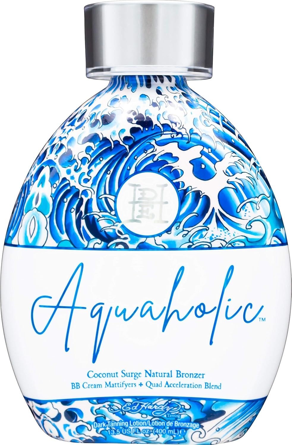 DHA-Free Coconut Tanning Lotion - Ed Hardy Aquaholic Bronzer 13.5 oz
