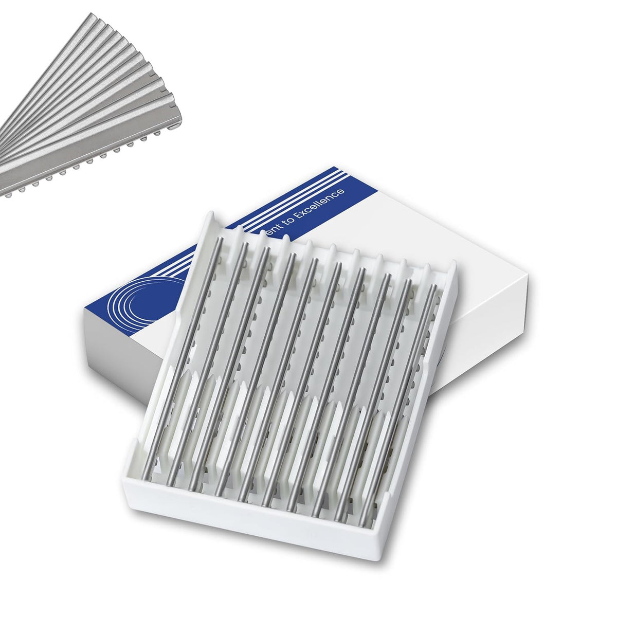 10 Pcs Stainless Steel Hair Thinning Razor Edges for Texturizing & Styling