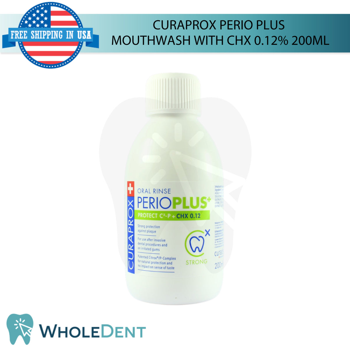 Dental Mouthwash with Chlorhexidine 0.12% - Antibacterial Oral Care 200ml