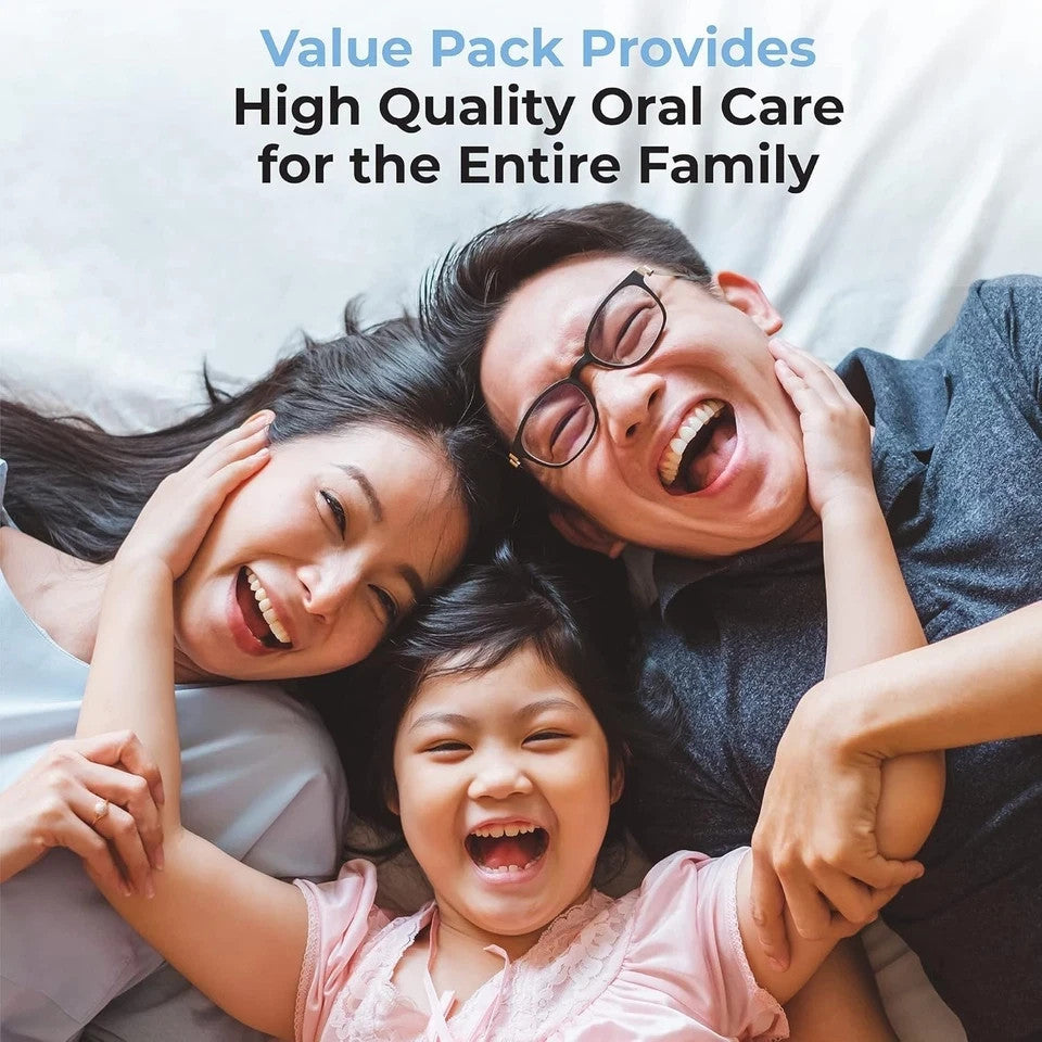 Soft Toothbrush Set with Protective Cap - 6 Pack for Gentle Oral Care