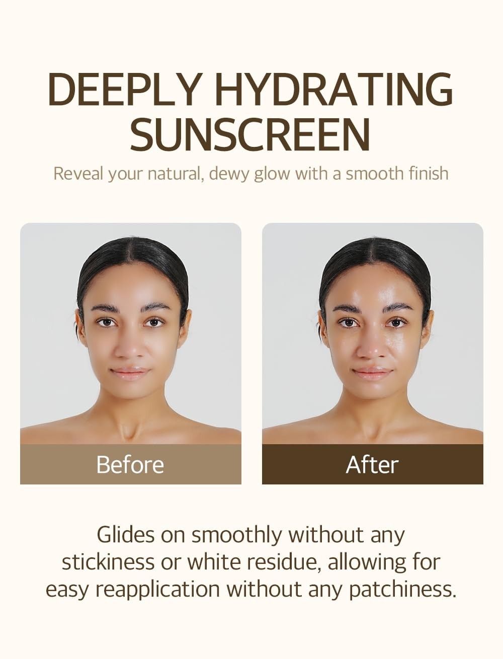 2 Pack SPF 50 Broad Spectrum Sun Cream for Face - Lightweight, No White Cast