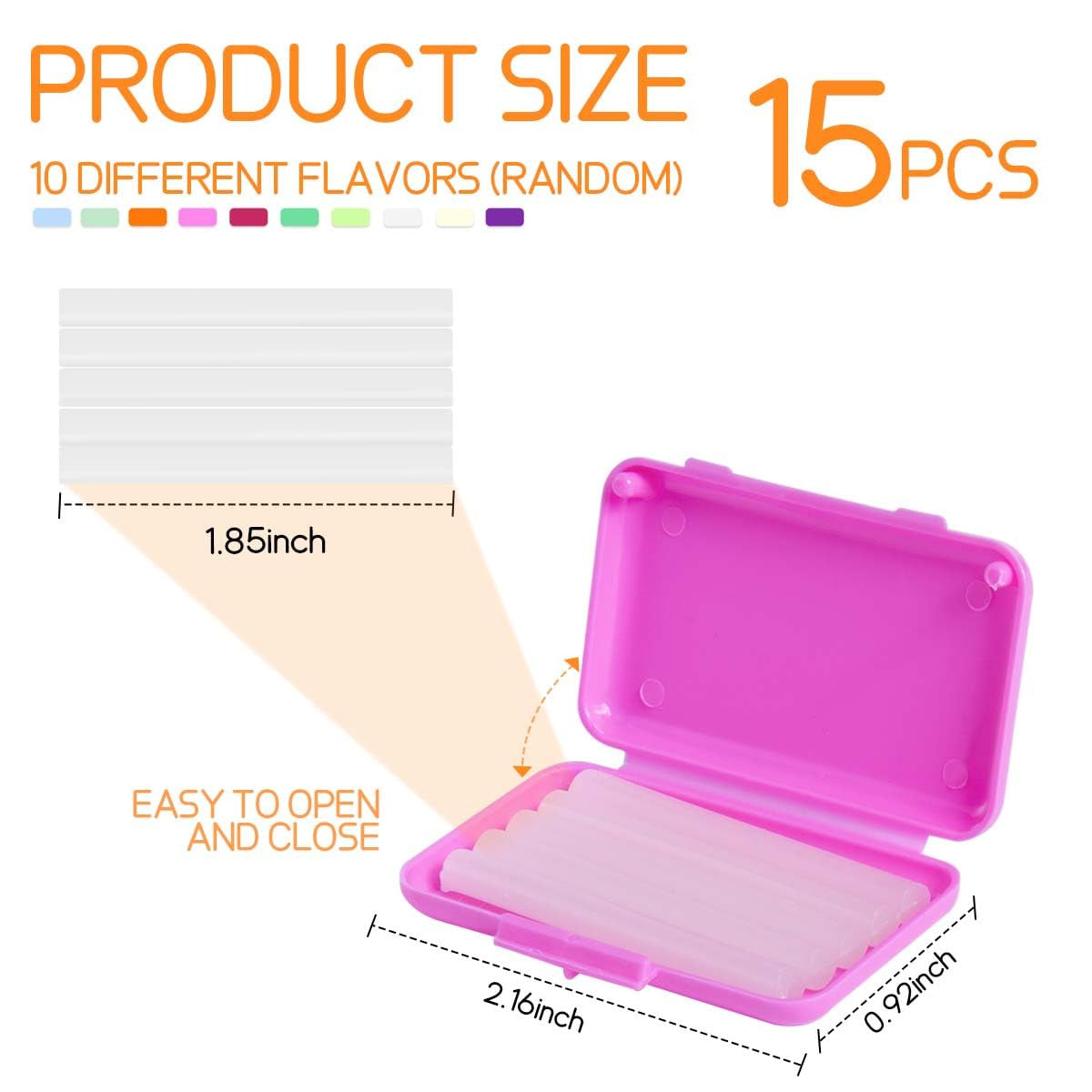15-Pack Colorful Dental Brackets Orthodontic Wax for Tooth Comfort