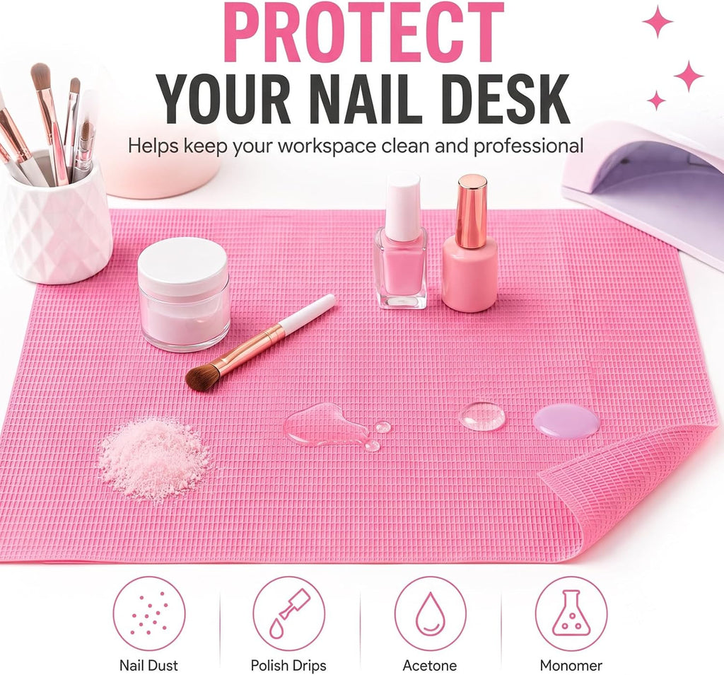 Disposable Nail Mat Set - Waterproof 18x13 Inches for Manicure & Pedicure