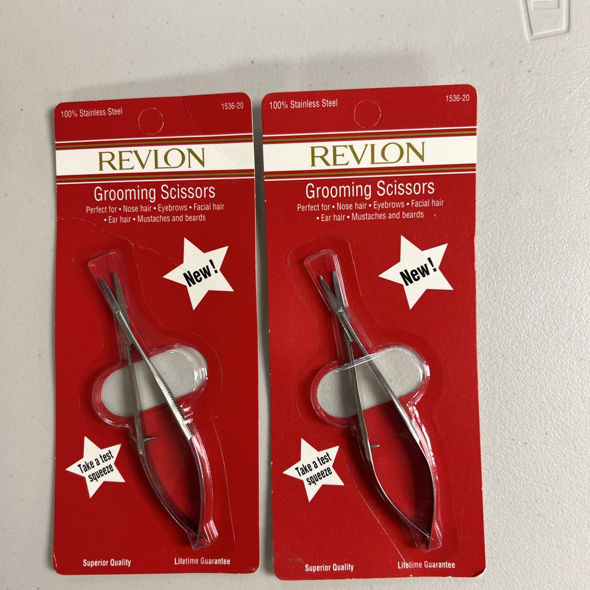 2 Revlon Grooming Scissors for Facial & Nose Hair Trimming