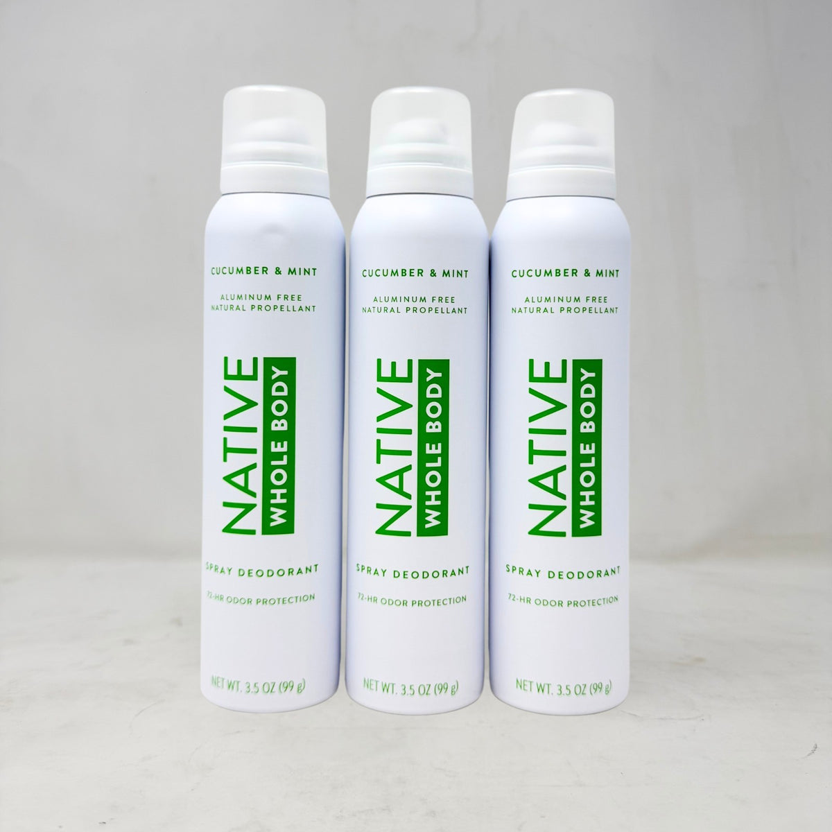 Native Whole Body Deodorant Spray Cucumber Mint 3.5oz - Pack of 3