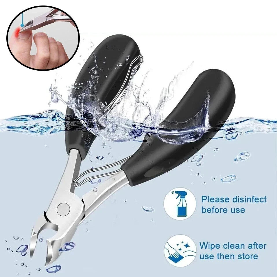 Heavy Duty Stainless Steel Toe Nail Clippers for Thick Nails - Professional Pedicure Tool