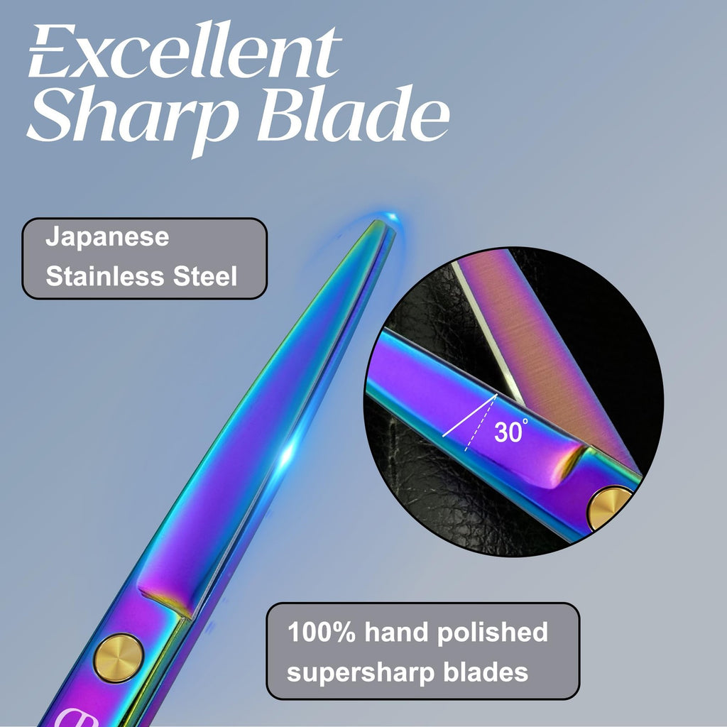 Professional Hair Cutting Scissors 6.5 Inch Ergonomic Thinning Shears
