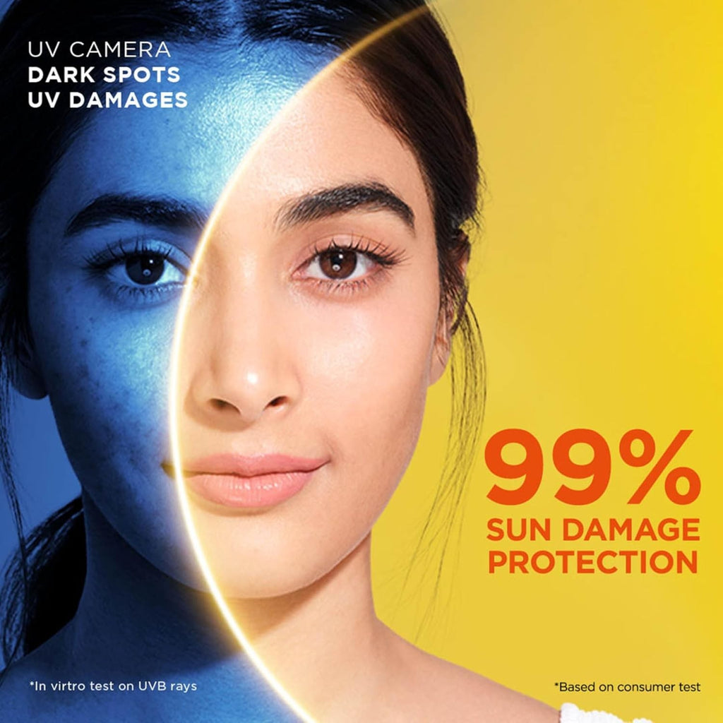 SPF 50 Sunscreen Serum for Face - Invisible, Lightweight, Vitamin C