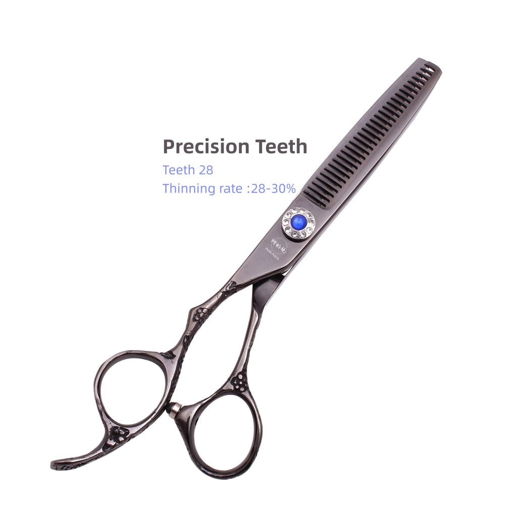 Left-Handed Hair Cutting & Thinning Scissors - Sharp Barber Shears, 6 Inches