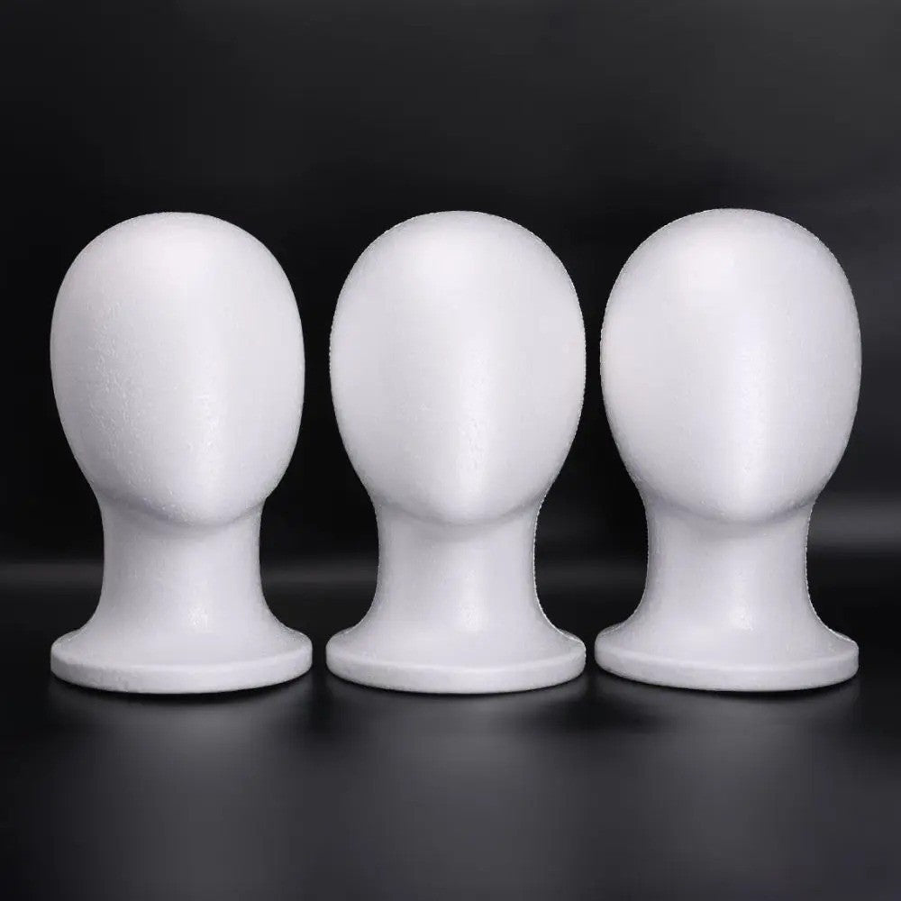 Lightweight White Foam Mannequin Head for Wig Display and Styling