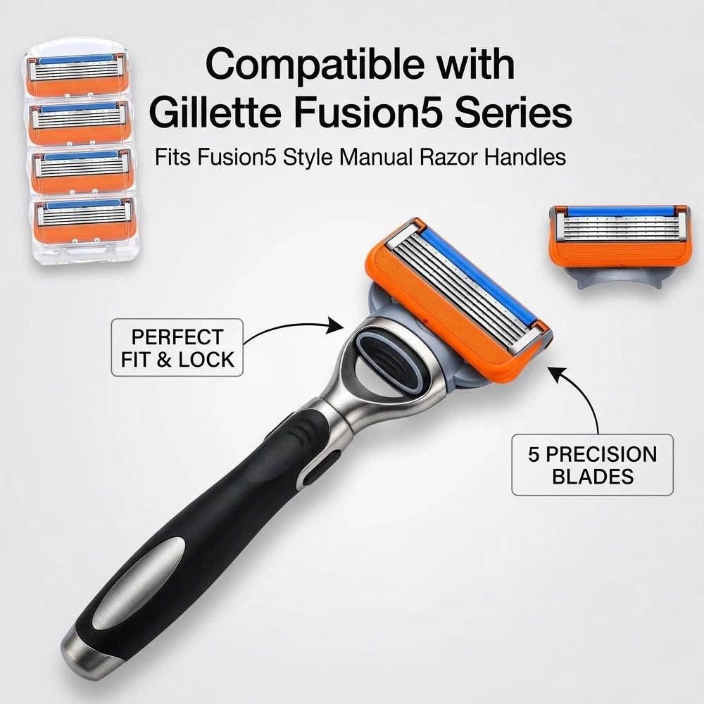 16PCS Razor Blade Refills for Gillette Fusion 5 Proglide - Stainless Steel