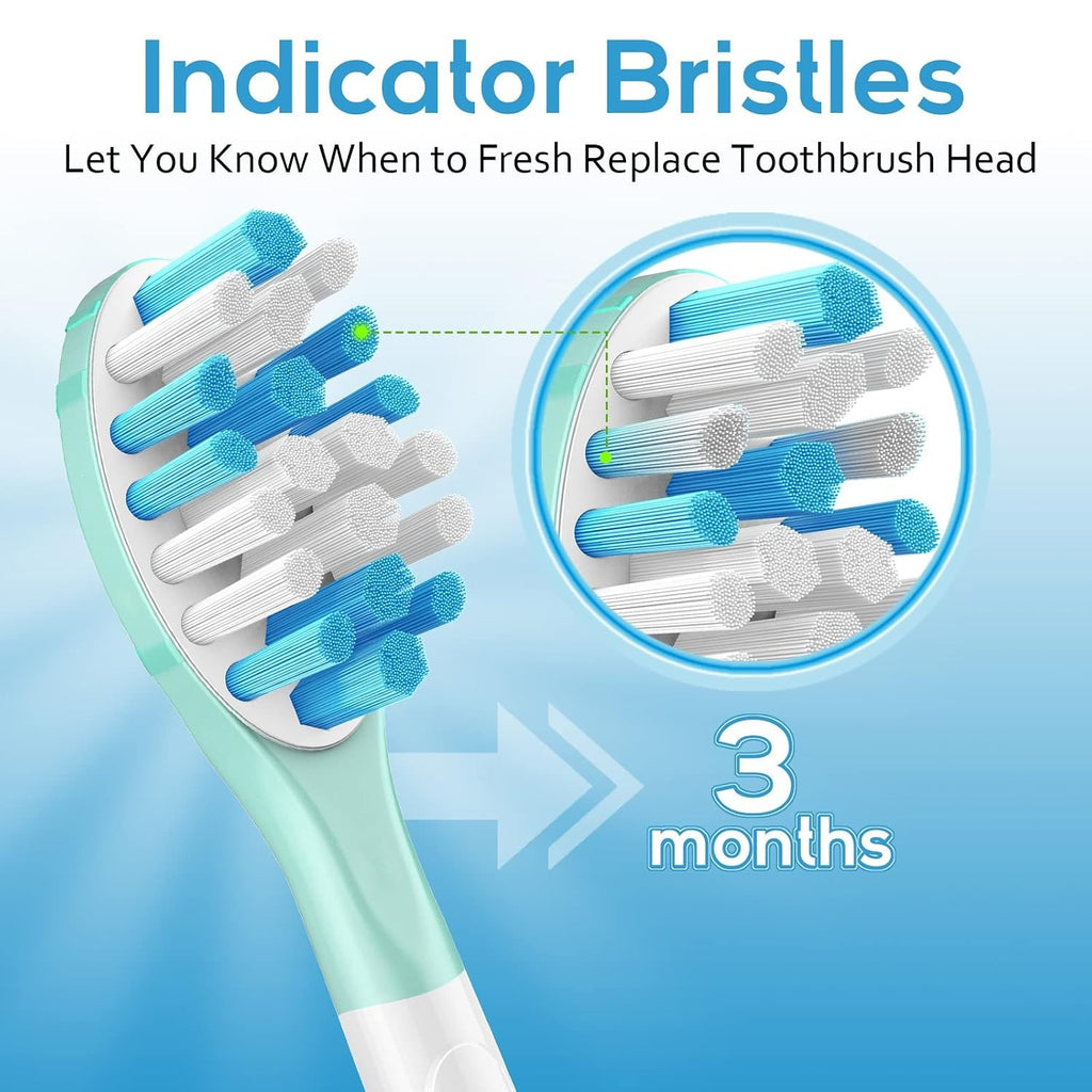 Aoremon Replacement Toothbrush Heads for Philips Sonicare C3 - 6 Pack White