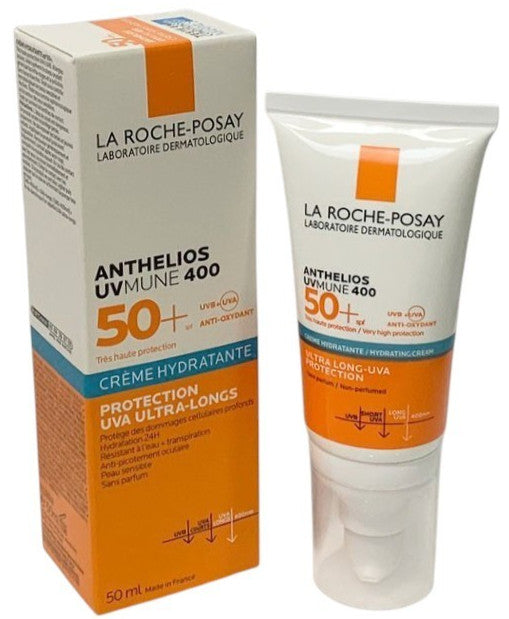 Moisturizing Sunscreen SPF 50+ with UVA Protection - Hydrating Cream for Sensitive Skin - 50ml Set of 2