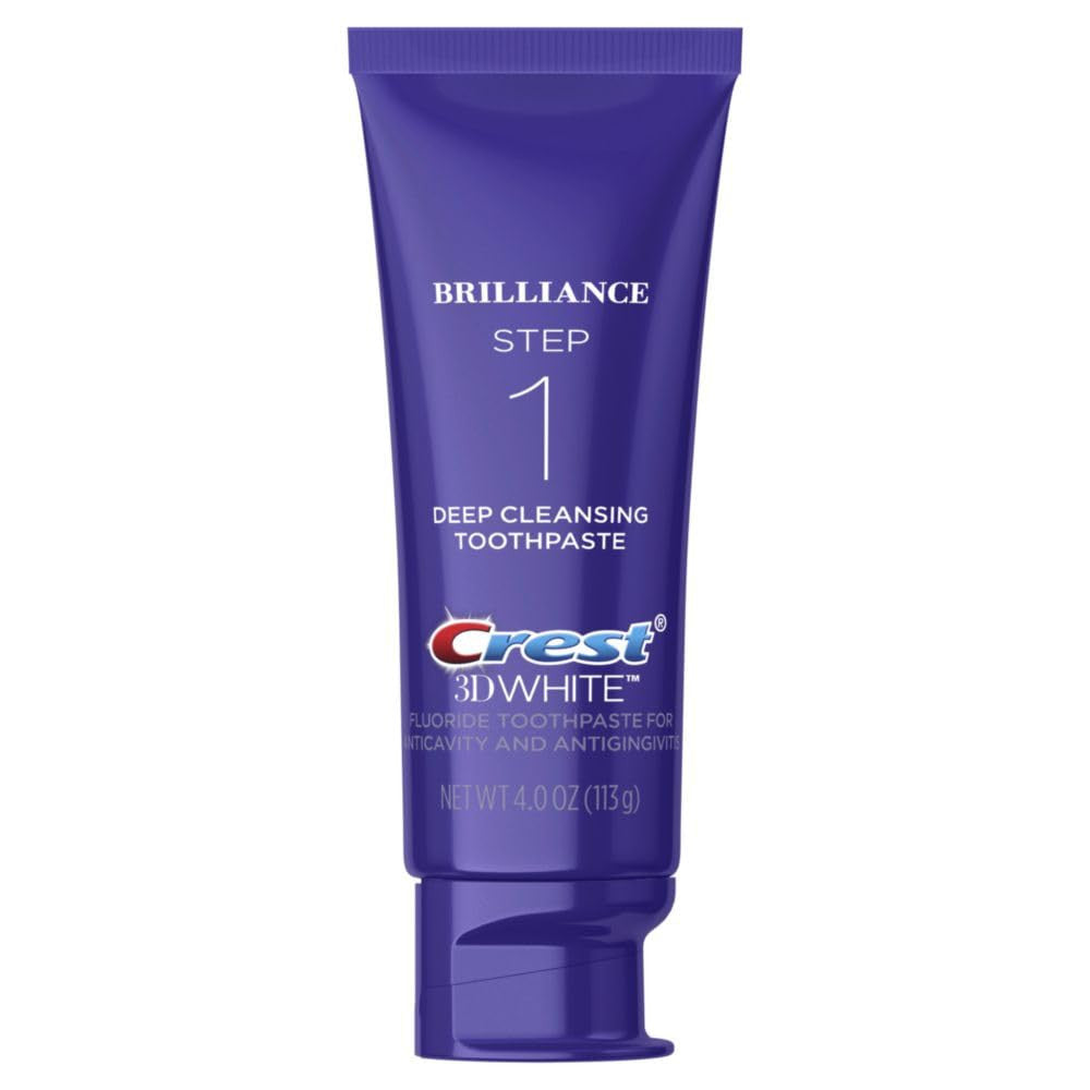 Crest 3D White Brilliance Whitening Kit with Deep Cleansing Toothpaste & Finisher