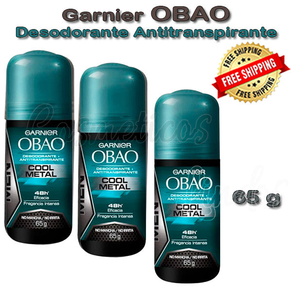 Garnier Men Antiperspirant Deodorant Cool Metal 3-Pack - Made in Mexico