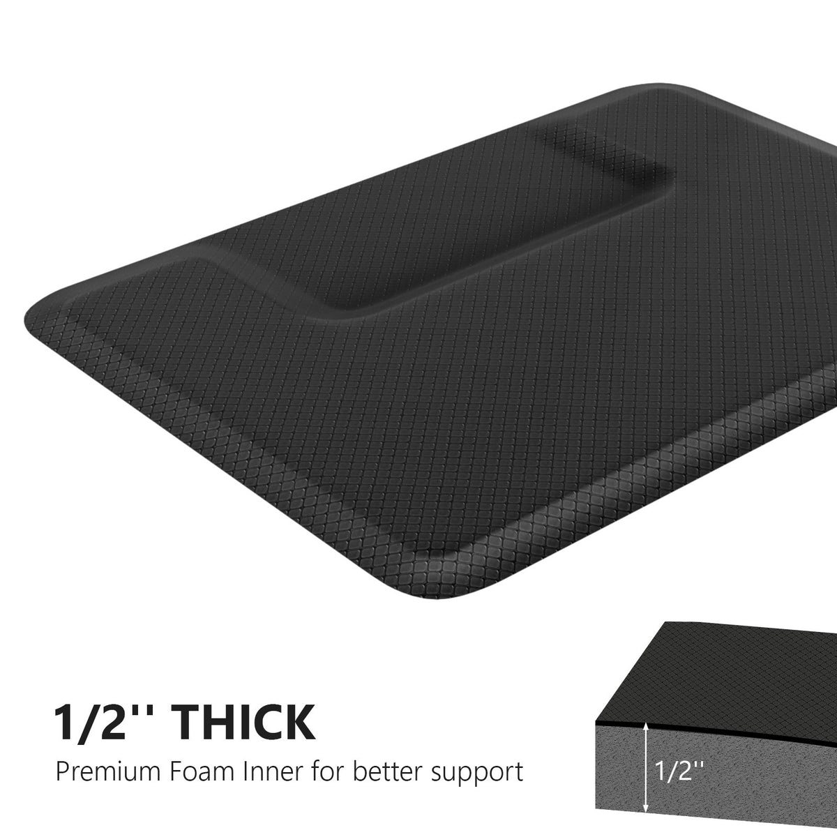 Premium Foam Salon Floor Mat with Beveled Edge - Anti-Fatigue Support for Barbers