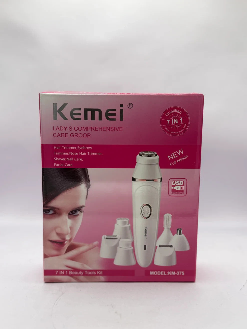 7-in-1 Women's Electric Razor & Dermaplaning Kit for Face & Body