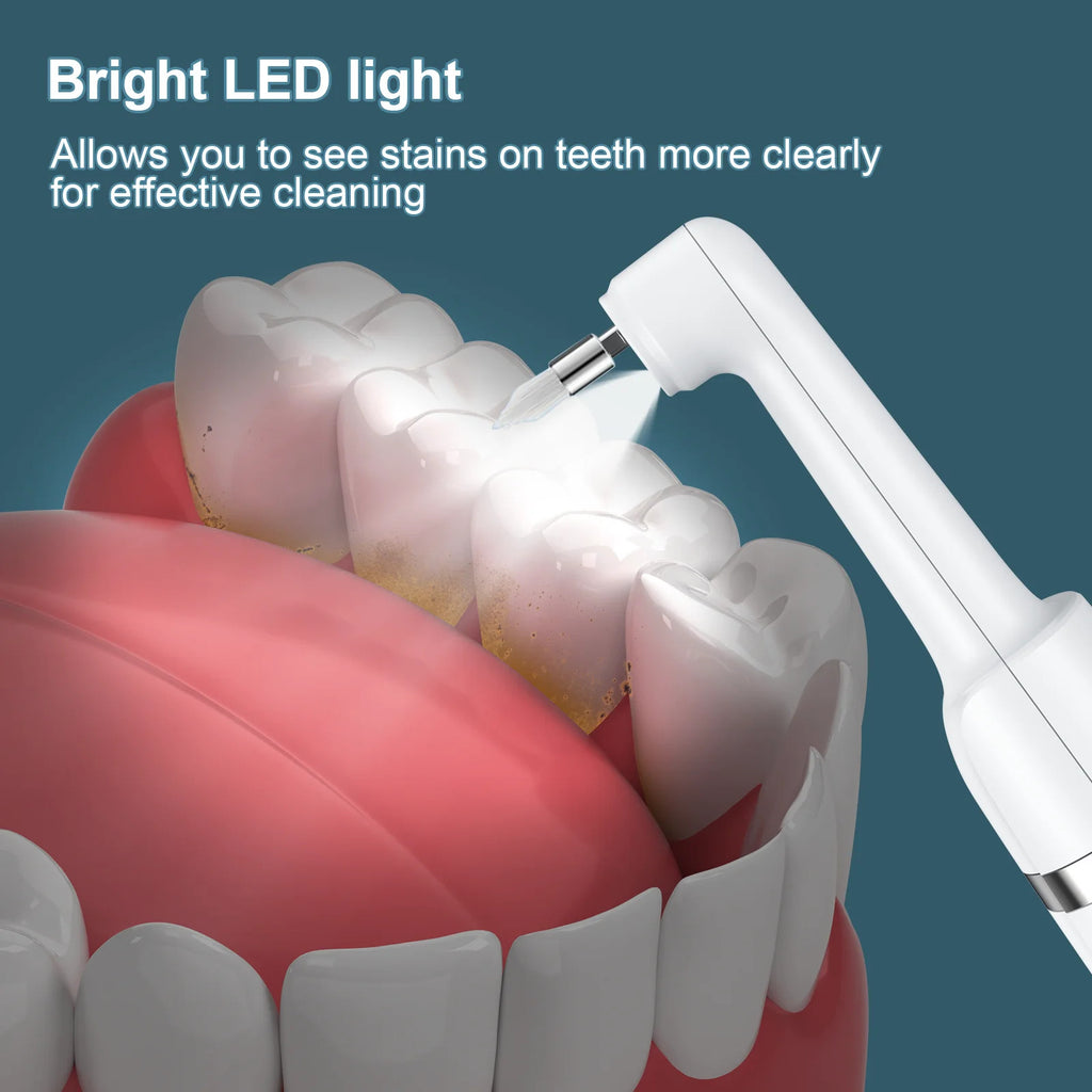 Electric Teeth Polisher with 5 Brush Heads & 5 Modes - IPX6 Waterproof, Type-C Fast Charge