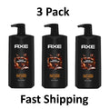 Men's Dark Chocolate Body Wash - Long Lasting Refreshing Cleanser, 3 Pack