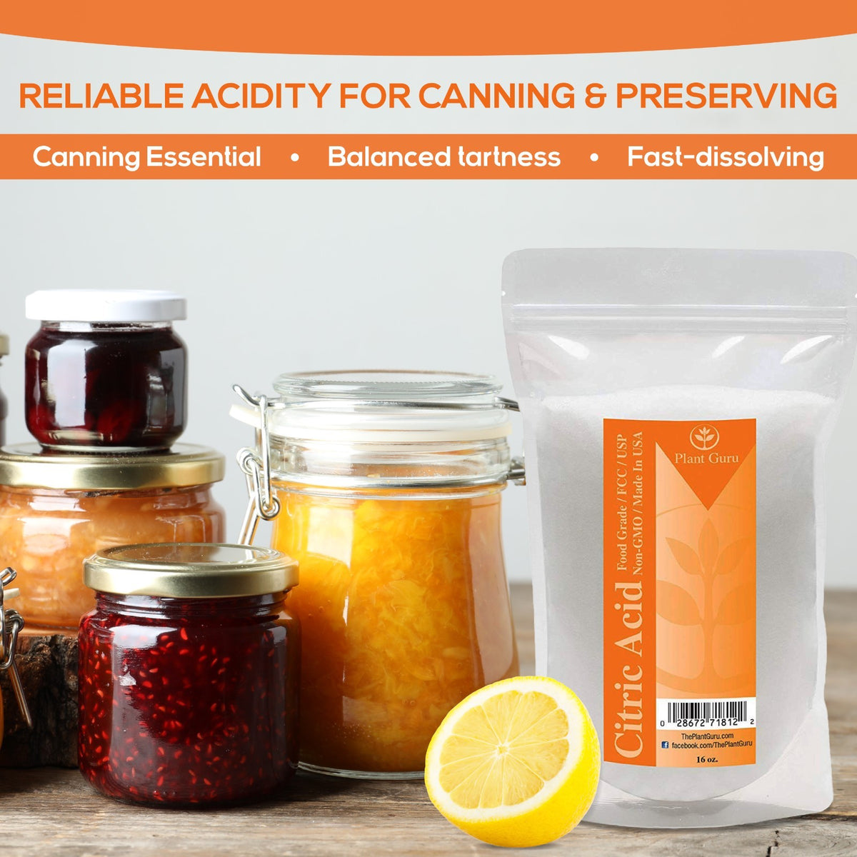 Food Grade Citric Acid Powder - Organic, Anhydrous, Versatile Food Additive