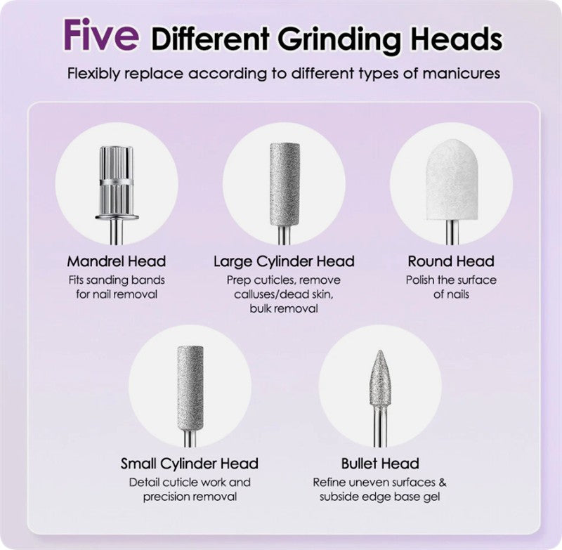 Electric Nail Grinder for Thick Toenails Manicure Pedicure Set
