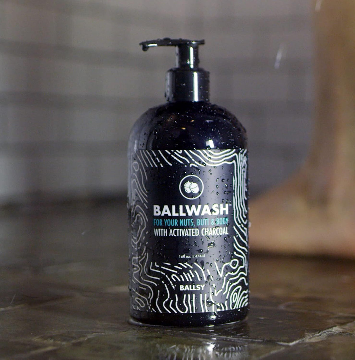 Men's Activated Charcoal Body Wash 16oz Deep Cleansing & Fresh Scent