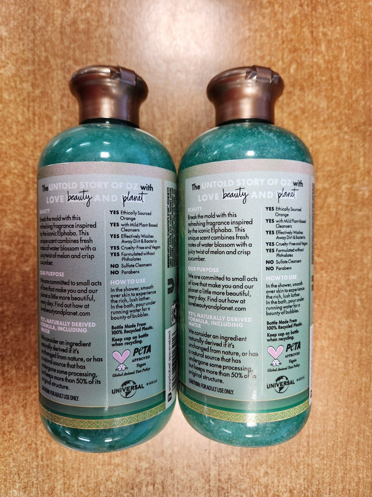 Beloved Wicked Defy Gravity Shower & Bath Gel 2 Pack - 11.8 oz Natural Cleansers