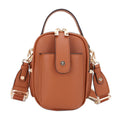 Vegan Leather Crossbody Bag for Women Multi-Compartment Tan