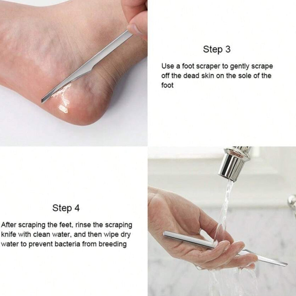 2-Pack Foot Heel Scraper Callus Remover for Pedicure & Foot Care