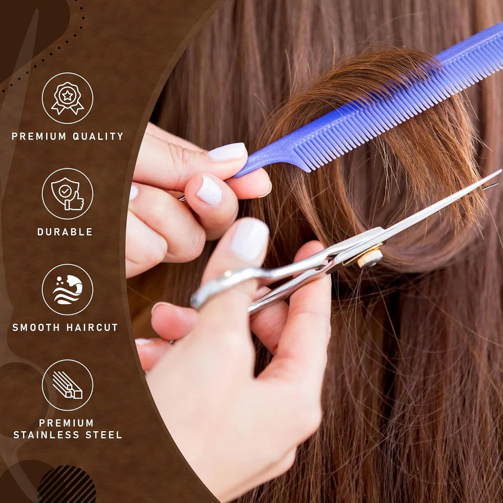 Professional Hair Cutting Scissors Stainless Steel Ergonomic Handle