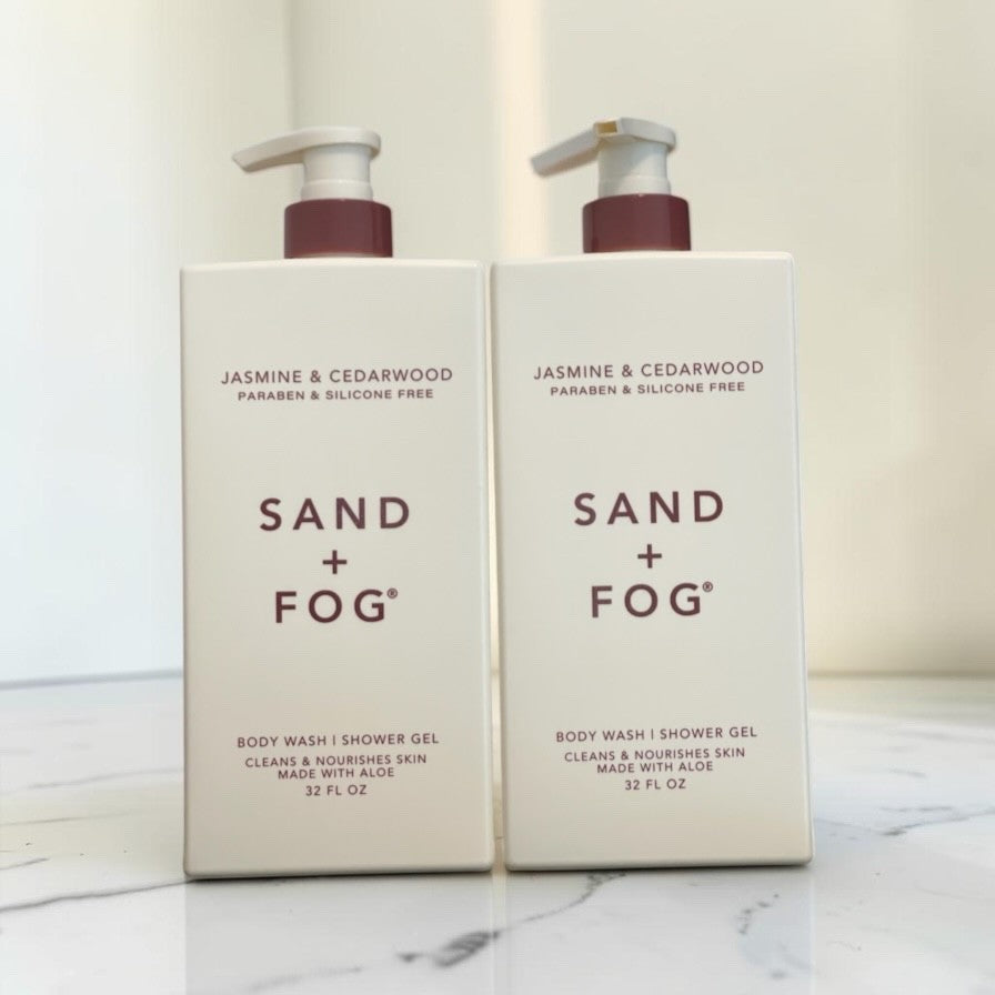 Jasmine & Cedarwood Shower Gel Set - 2 Pack, 32 oz Bottles