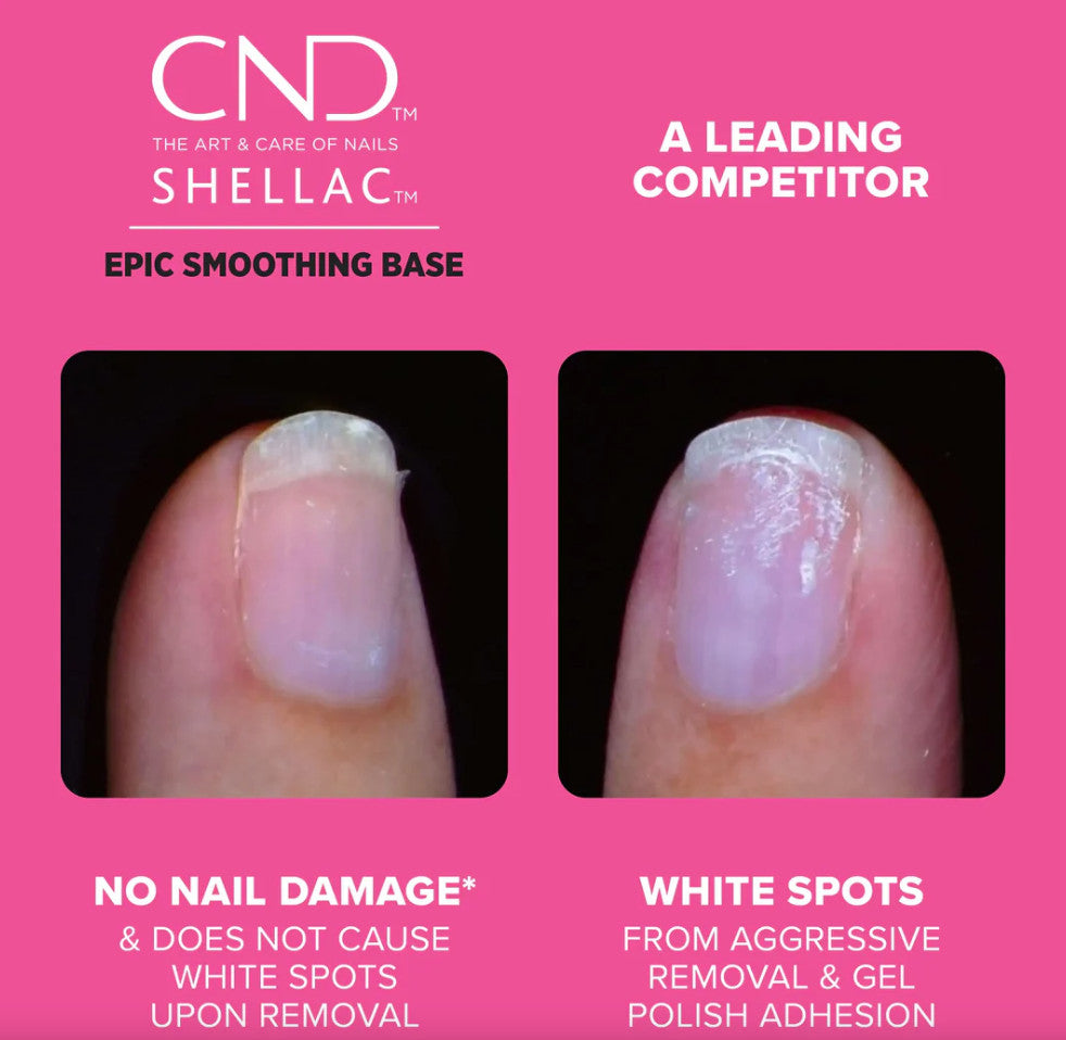 SHELLAC Epic Smoothing Base Coat - 2-in-1 Nail Primer & Smoothing Layer, 0.42 fl oz