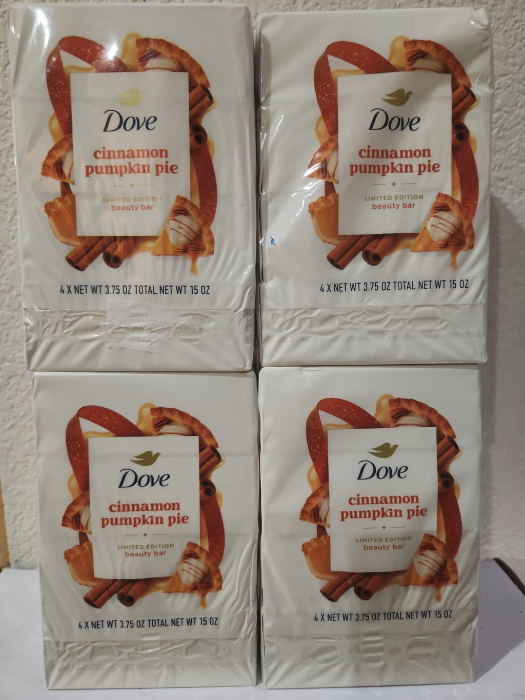 16 Pack Dove Cinnamon Pumpkin Pie Scented Bar Soaps - Full Size