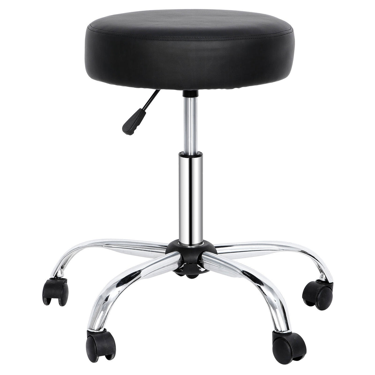 Adjustable Drafting Stool with Wheels Black - Multi-Purpose Salon & Office Chair