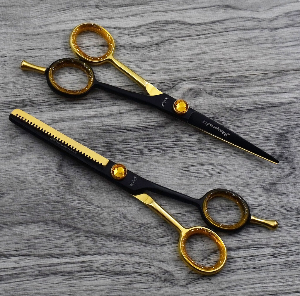 Professional Barber Hair Cutting Scissors Salon Shears with Free Razor & Tweezers
