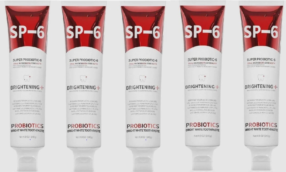 Probiotic Whitening Toothpaste with Natural Mint Flavor - 5 Pack