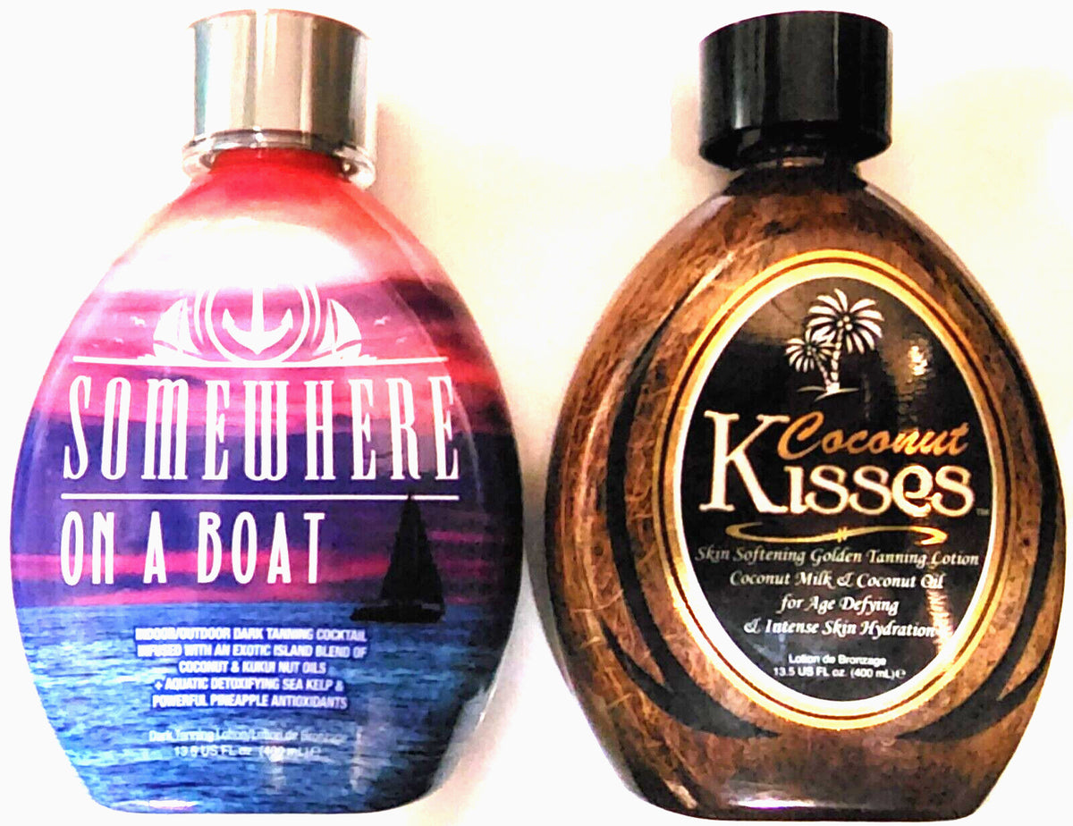 Dark Tanning Lotion with Coconut & Pineapple - Deep Darkening Skin Hydrator for Indoor & Outdoor Use