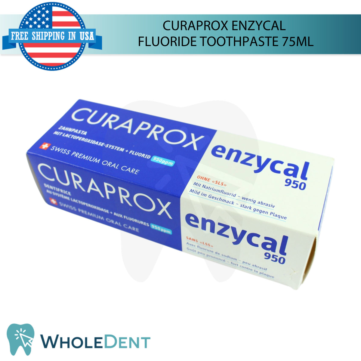 Gentle Fluoride Toothpaste for Daily Oral Hygiene 75ml - Enzymes & Saliva Support
