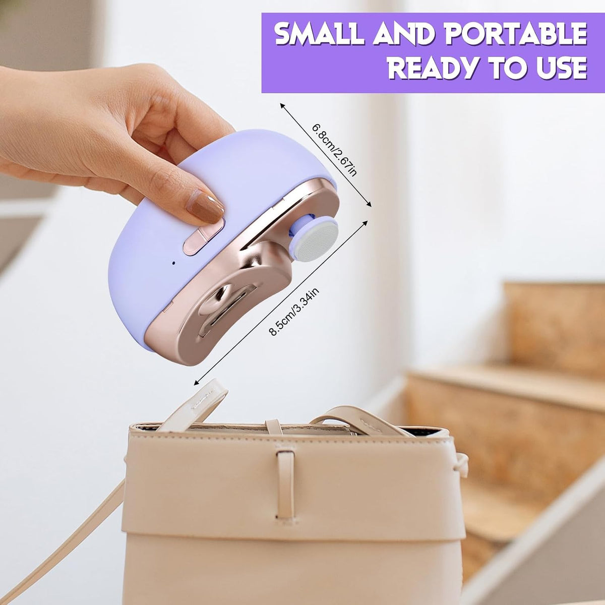 Electric Nail Clipper & File Set with Polishing and Debris Organizer