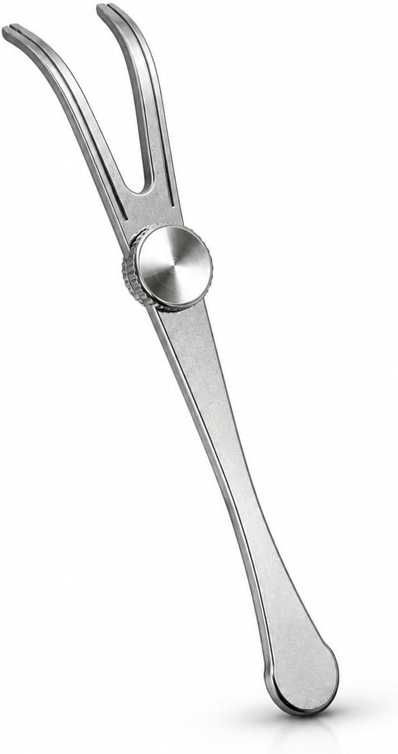 Reusable Stainless Steel Dental Floss Pick Handle with Refillable Design